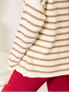 Women's Casual Striped Long Sleeve Sweater