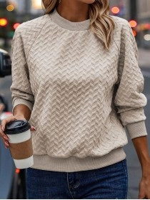 Women's Elegant Casual Long Sleeve Knitted Tops Sweatshirts