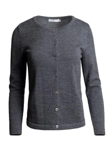 Women's gray woven wool sweater