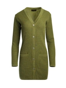 Women's green elegant knitted sweater