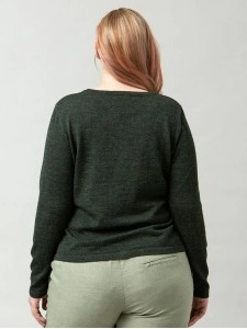 Women's green knitted sweater