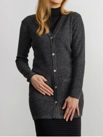 Women's grey elegant knitted sweater