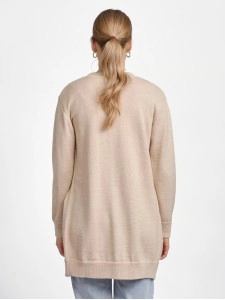 Women's khaki elegant knitted sweater