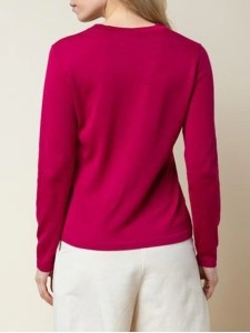 Women's red elegant knitted sweater