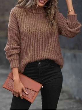 Women's turtleneck autumn and winter long sleeve sweater